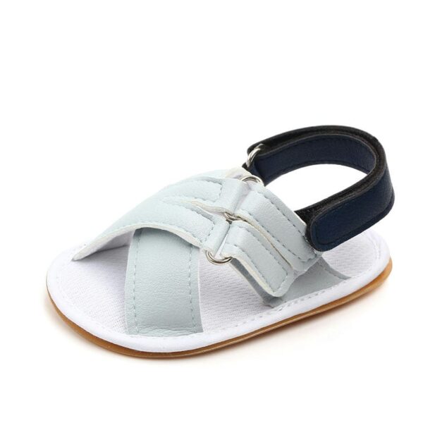 casual summer baby sandal with adjustable back strap