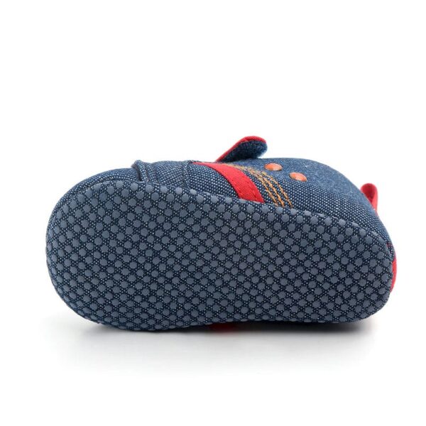 blue red canvas denim style baby shoes