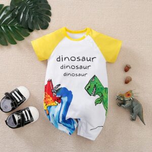 Dinosaur Kingdom Casual Summer Baby Romper