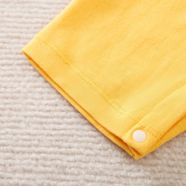 Kuala in a pocket yellow white cotton romper