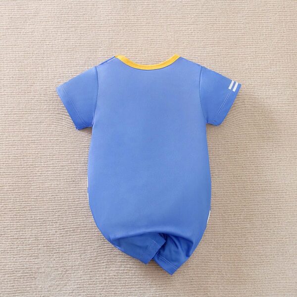 Stylish Blue Cartoon Polyester Baby Romper