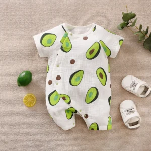 The Avocado Rain Summer Cotton Baby Romper