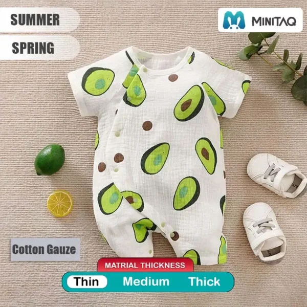 The Avocado Rain Summer Gauze Cotton Baby Romper