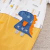 Yellow Baby Summer Romper With Little Dino