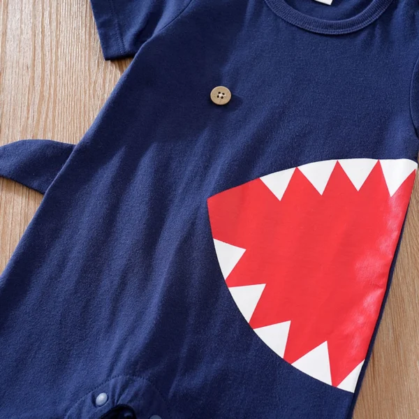 The Blue Shark Bite Stylish Baby Romper