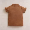 Earth Brown Polow Cotton Kids Shirt