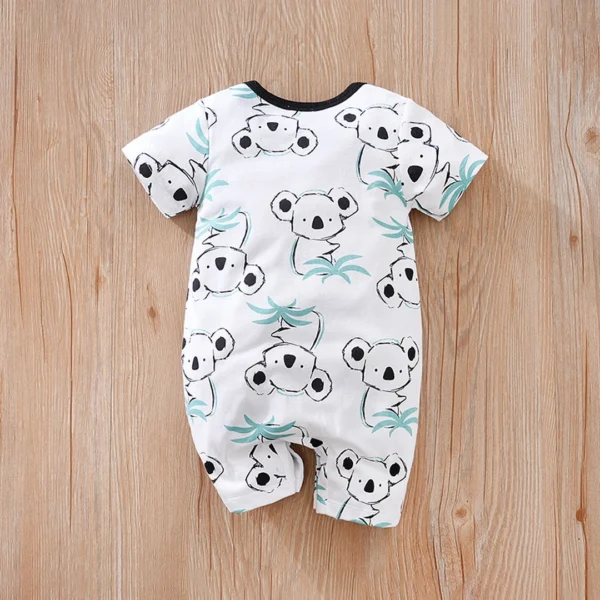 Casual Cotton Baby Romper With Kuala Pattern