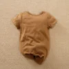 The Brown Cute Puppy Cotton Baby Romper