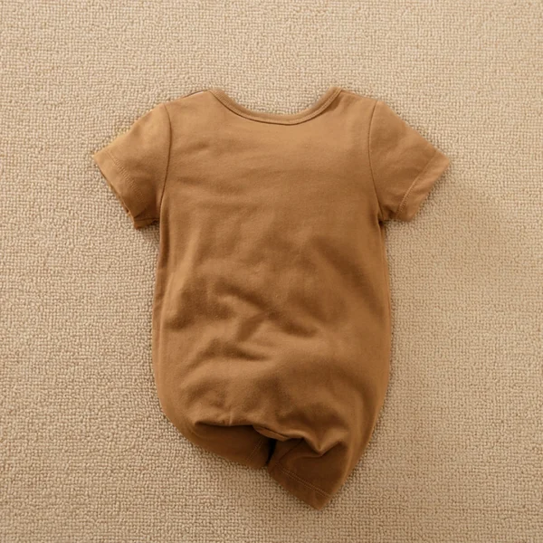 The Brown Cute Puppy Cotton Baby Romper